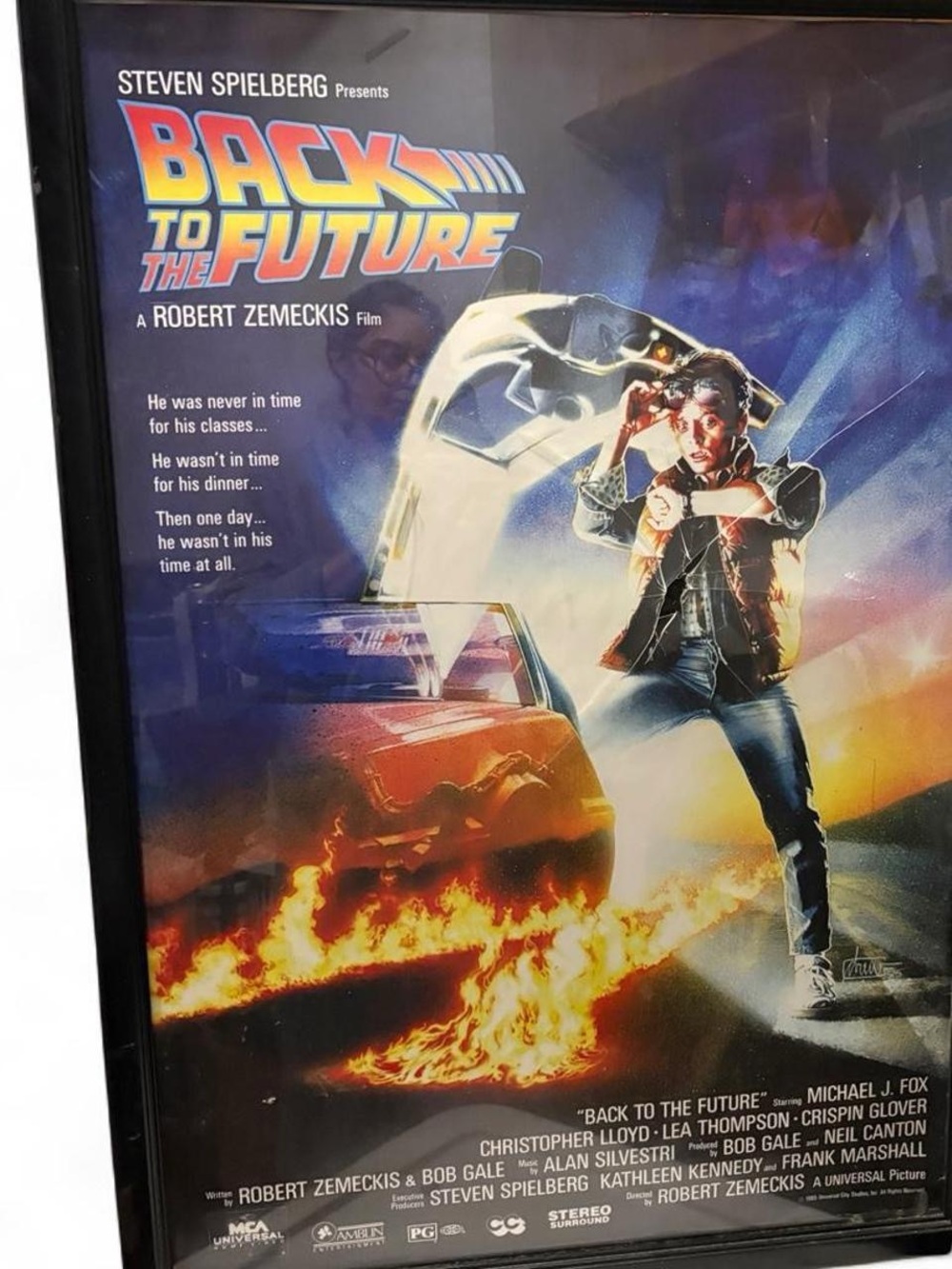 Vintage Universal Back to the Future Poster - Blue/Orange/Yellow